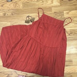 Old Navy Red Sleeveless Maxi Dress Large